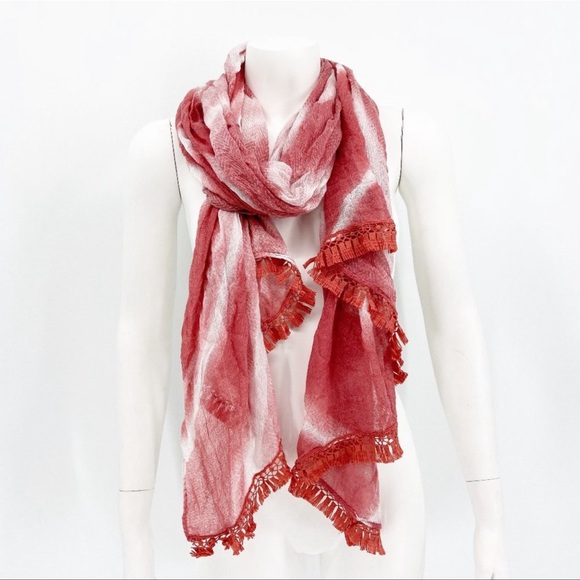 Vince Camuto Scarf Tie Dye Chevron Wrap Desert NWT - Picture 1 of 6